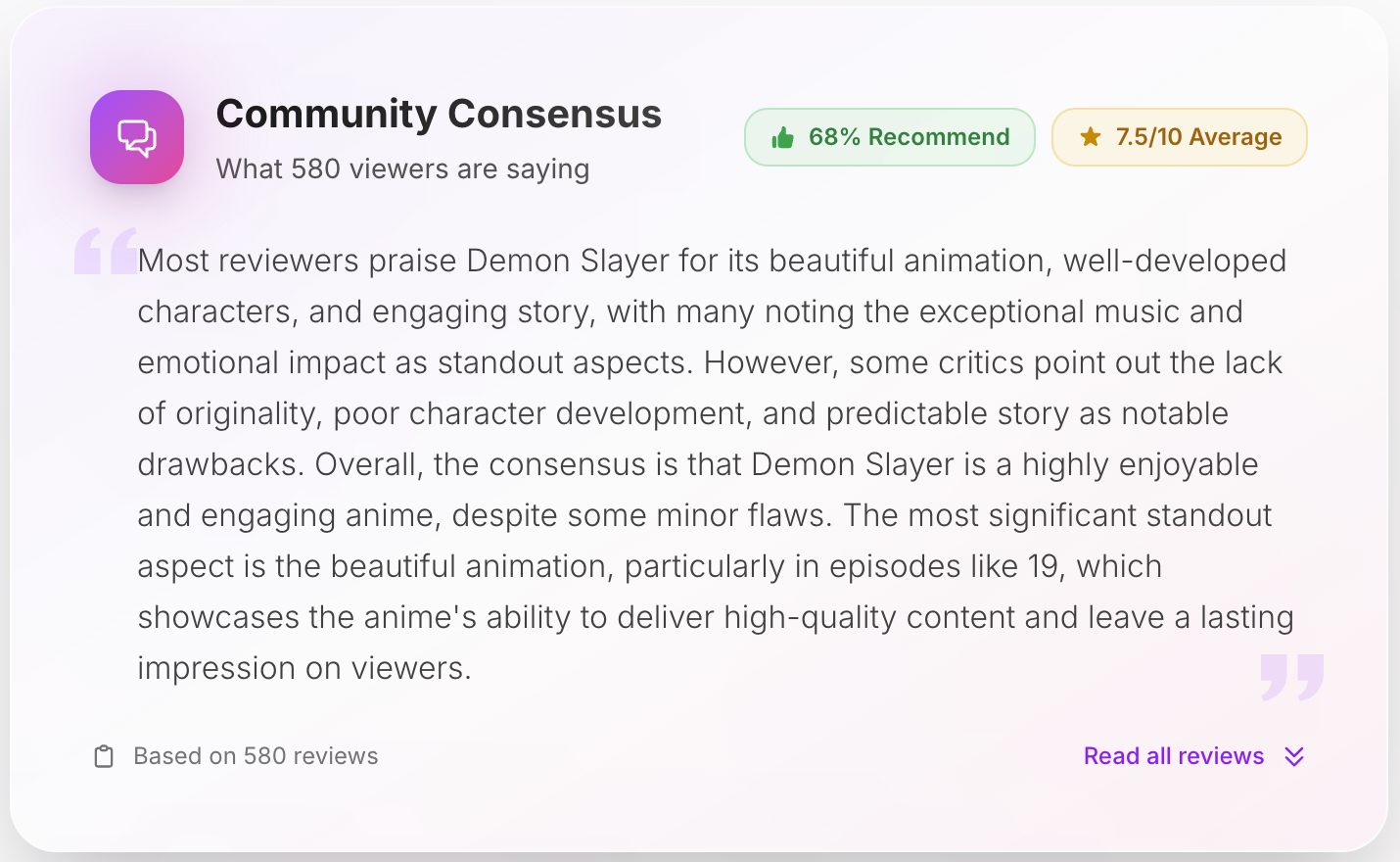 Community Consensus View